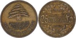 World Coins - Coin, Lebanon, 25 Piastres, 1961