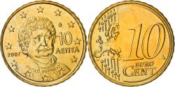 World Coins - Greece, 10 Euro Cent, 2007, Athens, , Brass, KM:211