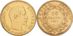 World Coins - France, Napoleon III, 10 Francs, 1857, Paris, Gold, , Gadoury:1014
