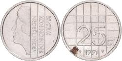 World Coins - Coin, Netherlands, 25 Cents, 1991