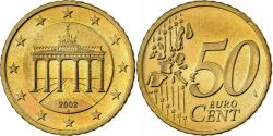 World Coins - Germany, 50 Euro Cent, 2002, Berlin, Nordic gold,