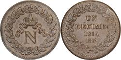 World Coins - France, Napoleon I, 1 Décime, 1814, Strasbourg, Copper, , Gadoury:195a