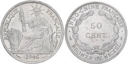 World Coins - French Indochina, 50 Centièmes, 1946, Paris, Pattern, Nickel-Bronze,