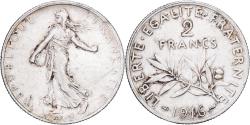 World Coins - France, 2 Francs, Semeuse, 1916, Paris, Silver, , Gadoury:532, KM:845.1