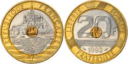 World Coins - Coin, France, Mont Saint Michel, 20 Francs, 1992, , Tri-Metallic