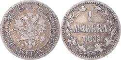 World Coins - Coin, Finland, Alexander II, Markka, 1866, Helsinki, , Silver, KM:3.1