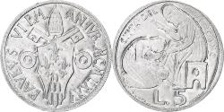 World Coins - Vatican, Paul VI, 5 Lire, Holy Year, 1975, Rome, BU, Aluminum-Bronze,