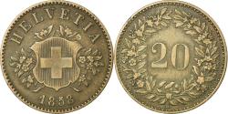 World Coins - Coin, Switzerland, 20 Rappen, 1858, Bern, , Billon, KM:7