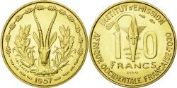World Coins - Coin, French West Africa, 10 Francs, 1957, , Aluminum-Bronze, KM:E6
