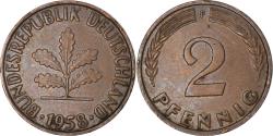 World Coins - Coin, GERMANY - FEDERAL REPUBLIC, 2 Pfennig, 1958, Stuttgart, , Bronze