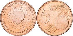 World Coins - Netherlands, Beatrix, 5 Euro Cent, 2005, Utrecht, BU, , Copper Plated