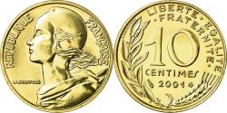 World Coins - Coin, France, Marianne, 10 Centimes, 2001, Paris, , Aluminum-Bronze