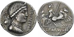 Ancient Coins - Farsuleia, Denarius, 75 BC, Rome, Silver, , Crawford:392/1b