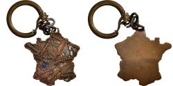 World Coins - France, Porte-Clés, Régions de France, Brass,