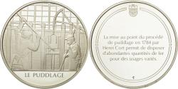 World Coins - France, Medal, Le puddlage, Sciences & Technologies, , Silver