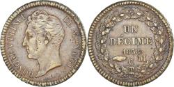 World Coins - Coin, Monaco, Honore V, 1 Décime, 1838, Monaco, , Copper Gilt