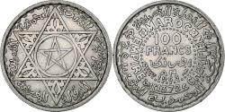World Coins - Morocco, Mohammed V, 100 Francs, 1953, Paris, Silver, , KM:52
