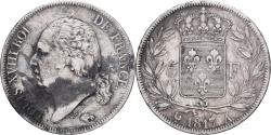 World Coins - France, Louis XVIII, 5 Francs, Louis XVIII, 1817, Paris, Silver,