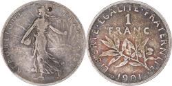 World Coins - Coin, France, Semeuse, Franc, 1901, Paris, , Silver, KM:844.1