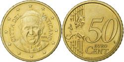 World Coins - Vatican, Pape François, 50 Euro Cent, 2014, Rome, Brass,