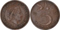 World Coins - Coin, Netherlands, Juliana, 5 Cents, 1951, , Bronze, KM:181
