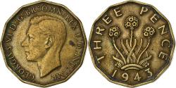 World Coins - Great Britain, George VI, 3 Pence, 1943, Nickel-brass, , KM:849