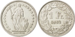 World Coins - SWITZERLAND, Franc, 1952, KM #24, , Silver, 23.2, 4.92