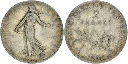 World Coins - Coin, France, Semeuse, 2 Francs, 1901, Paris, , Silver, KM:845.1