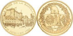 World Coins - France, Medal, Histoire de France, Prise de la Bastille, Copper Gilt,