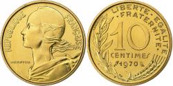 World Coins - France, 10 Centimes, Marianne, 1970, Paris, FDC, Aluminum-Bronze,