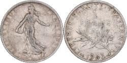 World Coins - France, Franc, Semeuse, 1903, Paris, Silver, , Le Franc:F.217, KM:844.1