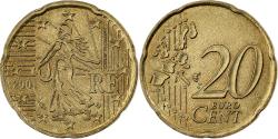 World Coins - France, 20 Euro Cent, 2001, Paris, Nordic gold,