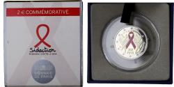 World Coins - France, 2 Euro, World AIDS Day, Proof, Colorized, 2014, MDP, Bi-Metallic
