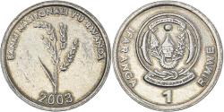 World Coins - Coin, Rwanda, Franc, 2003, , Aluminum, KM:22