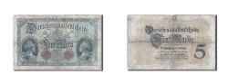 World Coins - Banknote, Germany, 5 Mark, 1914, 1914-08-05, KM:47b, VG(8-10)