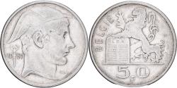 World Coins - Belgium, Régence Prince Charles, 50 Francs, 50 Frank, 1950, Brussels, Silver