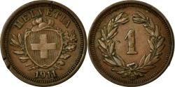 World Coins - Coin, Switzerland, Rappen, 1911, Bern, , Bronze, KM:3.2