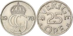 World Coins - Sweden, Carl XVI Gustaf, 25 Öre, 1978, Copper-nickel, , KM:851