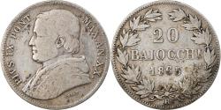 World Coins - Coin, ITALIAN STATES, PAPAL STATES, Pius IX, 20 Baiocchi, 1865, Roma,