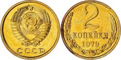 World Coins - Coin, Russia, 2 Kopeks, 1979, Saint-Petersburg, , Brass, KM:127a