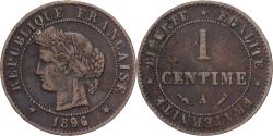 World Coins - France, 1 Centime, Cérès, 1896, Paris, Bronze, , Gadoury:88