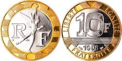 World Coins - Coin, France, Génie, 10 Francs, 1998, Paris, Proof, , Bi-Metallic