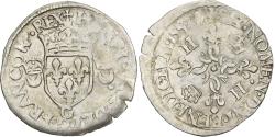 World Coins - France, Henri II, Douzain aux croissants, 1552, Poitiers, Billon,