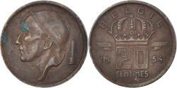 World Coins - Coin, Belgium, 20 Centimes, 1954