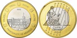 World Coins - Monaco, Medal, 1 E, Essai-Trial, 2005, Bi-Metallic,