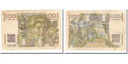 World Coins - France, 100 Francs, Jeune Paysan, 1954, 1954-03-04, filigrane inversé