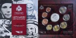 World Coins - San Marino, Coffret 1c. à 5€, Youri Gagarine, 2011, Rome, FDC,