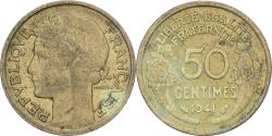 World Coins - France, 50 Centimes, Morlon, 1941, Paris, Aluminum-Bronze,