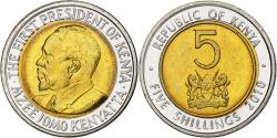 World Coins - Kenya, 5 Shillings, 2010, Bi-Metallic, , KM:37.2