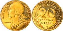 World Coins - Coin, France, Marianne, 20 Centimes, 1998, Paris, BE, , Aluminum-Bronze